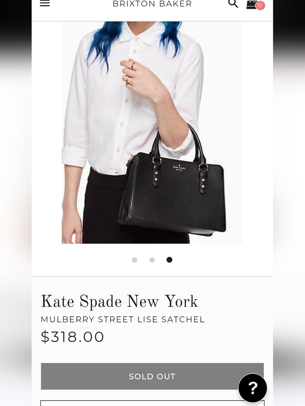 Kate spade black pebbled leather satchel with gold hardware - Picture 7 of 8